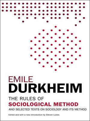 cover image of The Rules of Sociological Method